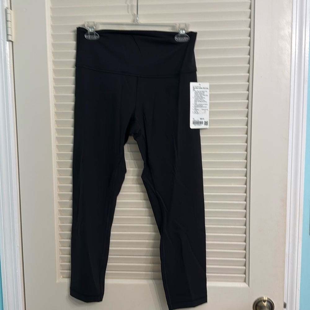 Lululemon Wunder Under OG HR Crop Black Leggings Yoga Pants 23” Size 10